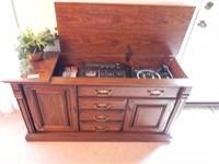 Magnavox Floor Model Stereo with Cassette Player,