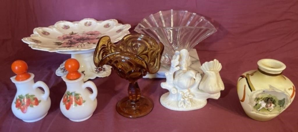 Assorted glassware and pottery