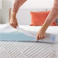 Linenspa 2 Inch Mattress Topper-Cover double-White