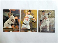 3 Mike Mussina Metal Universe Cards 1996 1997 1999