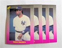 4 1989 Classic Deion Sanders Rookie Cards