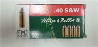 50 rds Sellier and Belloit .40 S&W