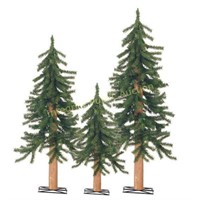 3pc Unlit Artificial Christmas Trees 2’/3’/4’
