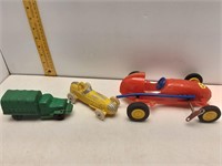 3-MADE IN USA CAR TOYS--1 IS A KEY WIND TETHER