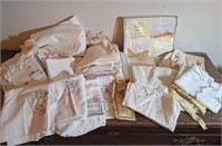 Large Lot of Antique & Vintage Tea Towels/Napkins