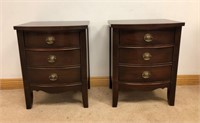 PAIR MAHOGANY 2 DRAWER NIGHTSTANDS- CLEAN