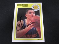 1989-90 FLEER CHRIS MULLIN AUTOGRAPH COA