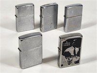 (5) ZIPPO LIGHTERS