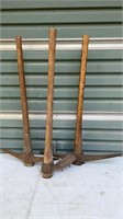 Large pick axes & hoe