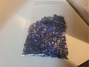 Blue rock beads