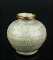 Chinese Yuan/Ming Dynasty Guan Type Porcelain Jar