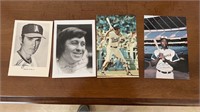 Signed images of baseball stars Nolan Ryan, Davey