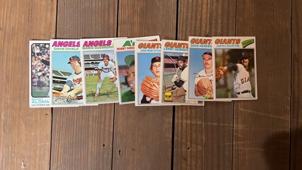 Vintage 70s baseball cards