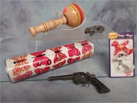 Vintage Toys -Cowpoke Pistol, Kaleidescope, etc