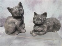 Two Cement Cats -6"