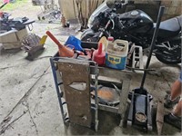 Shop cart and tools, anvil