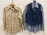 Vgt. Lee & Ralph Lauren Men’s Button Up Shirt/Vest