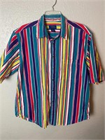 Vintage 1990s Striped Button Up Shirt