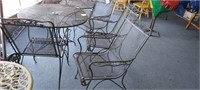 METAL PATIO SET TABLE WITH 4 CHAIRS