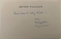 Author and Screenwriter Irving Wallace original si