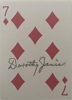 Actress Dorothy Janis signed playing card