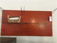 Pegboard 4’ x 2’ with multiple hooks