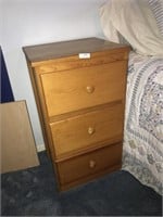 Small Wood 3 Drawer Chest - Night Stand