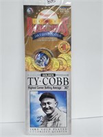 MLB Legends 24KT Gold Layered Ty Cobb Quarter