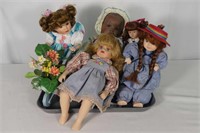 5 Porcelain Dolls