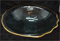 Gold-rim Irregular Edge Serving / Fruit Bowl