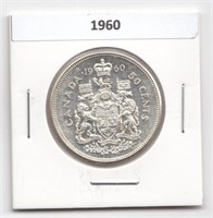 1960 Canada 50 Cent Silver Coin