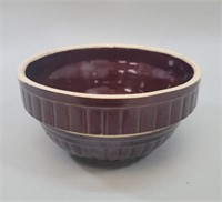 1950's Brown Earthenware Mixing Bowl USA