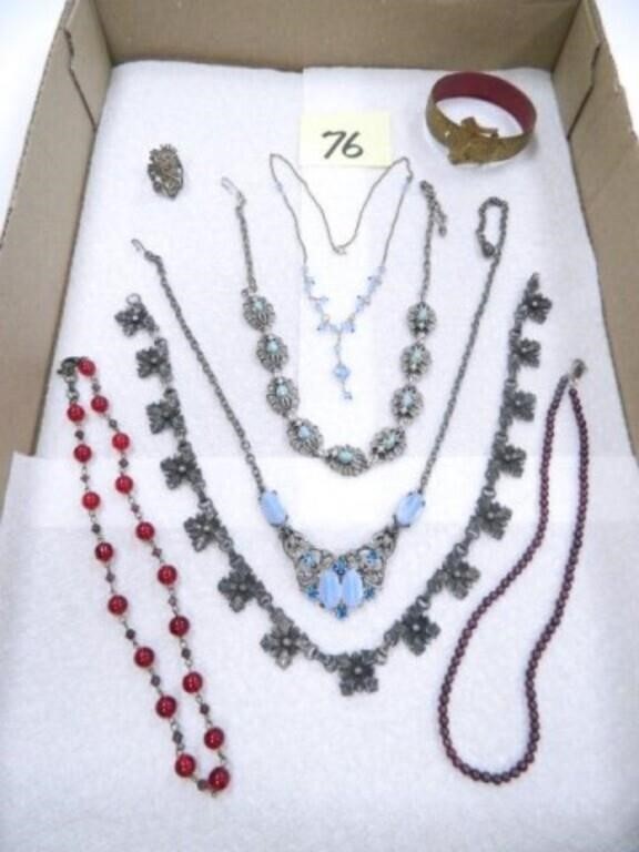 "Vtg" 1920's Necklaces plus "Vtg" Faux and Revival