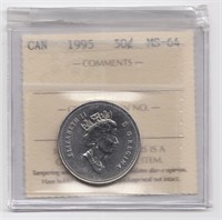 1995 Canada 50 Cent ICCS Coin