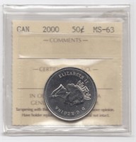2000 Canada 50 Cent ICCS Coin