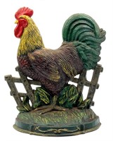 Antique Cast Iron Farm Rooster Door Stop