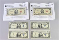 Group of US Bank Notes