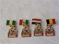 4 COCA-COLA WORLD CUP USA 1994 COLLECTOR PINS