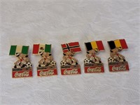 5 COCA-COLA WORLD CUP USA 1994 COLLECTOR PINS