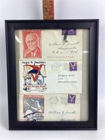 Framed Patriotic Envelopes 1940’s President
