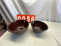 2 Stoneware Oven Proof Bowls/Mixing Bowl