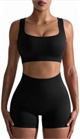 OQQ, WOMENS 2 PC WORKOUT OUTFIT, SIZE: S