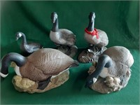 (5) Ceramic Canada Geese