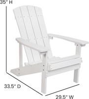 Flash Furniture Charlestown Poly Resin Adirondack