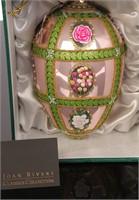 JOAN RIVERS Glass Fabergé Egg Ornament w/ Box