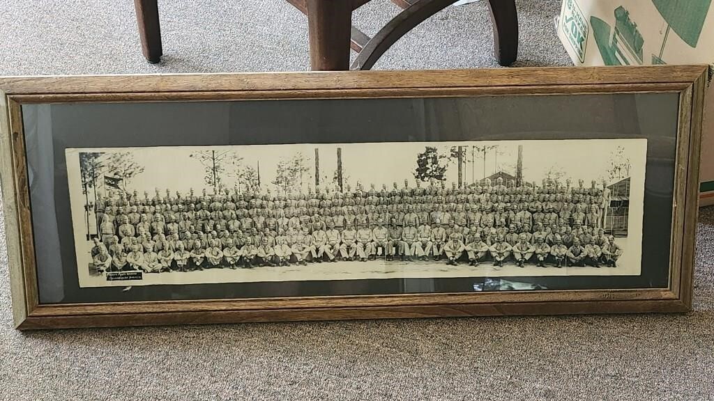 US Military WW2 Company Group Framed Photo