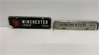 (2) Winchester license plates, 1962 & 1947