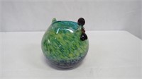 Murano Style Art Glass Rooster Vase