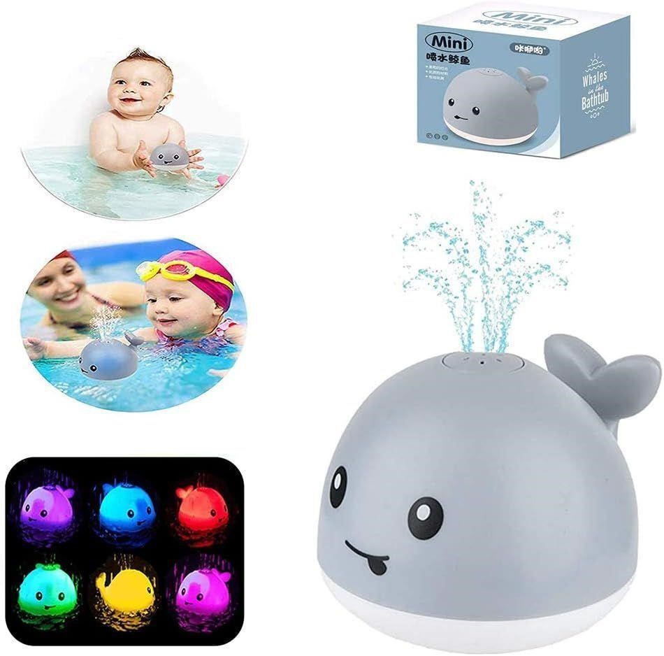 NEW LED Spray Whale Baby Light Up Bath Toy