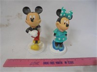 Mickey Mouse & Minnie Mouse figurines